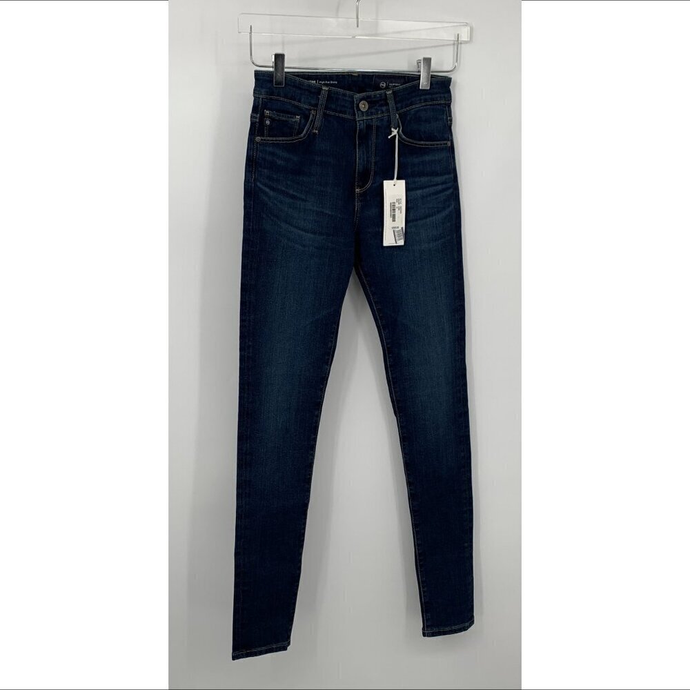 AG Farrah Skinny high-rise dark wash blue denim jeans ankle king ankle new 24